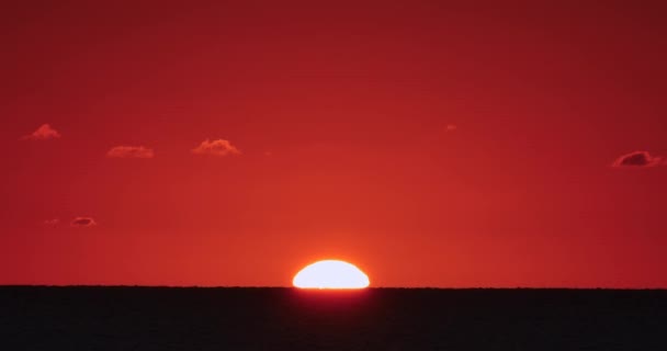 Slunce Vychází Horizontu Nad Oceánem Floridě — Stock video