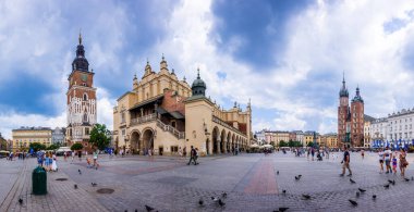Krakow Old Town is the historic central district of Krakow, Poland. It is one of the most famous old districts in Poland today clipart