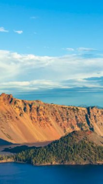 Crater Lake National Park, Oregon, USA, vertical video time lapse