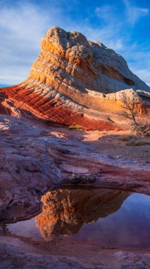 Beyaz cep, uzak Vermilion Uçurumları Ulusal Anıtı 'nın derinliklerinde, engebeli Paria Platosu' nda bulunan renkli bir kumtaşı özelliğidir.