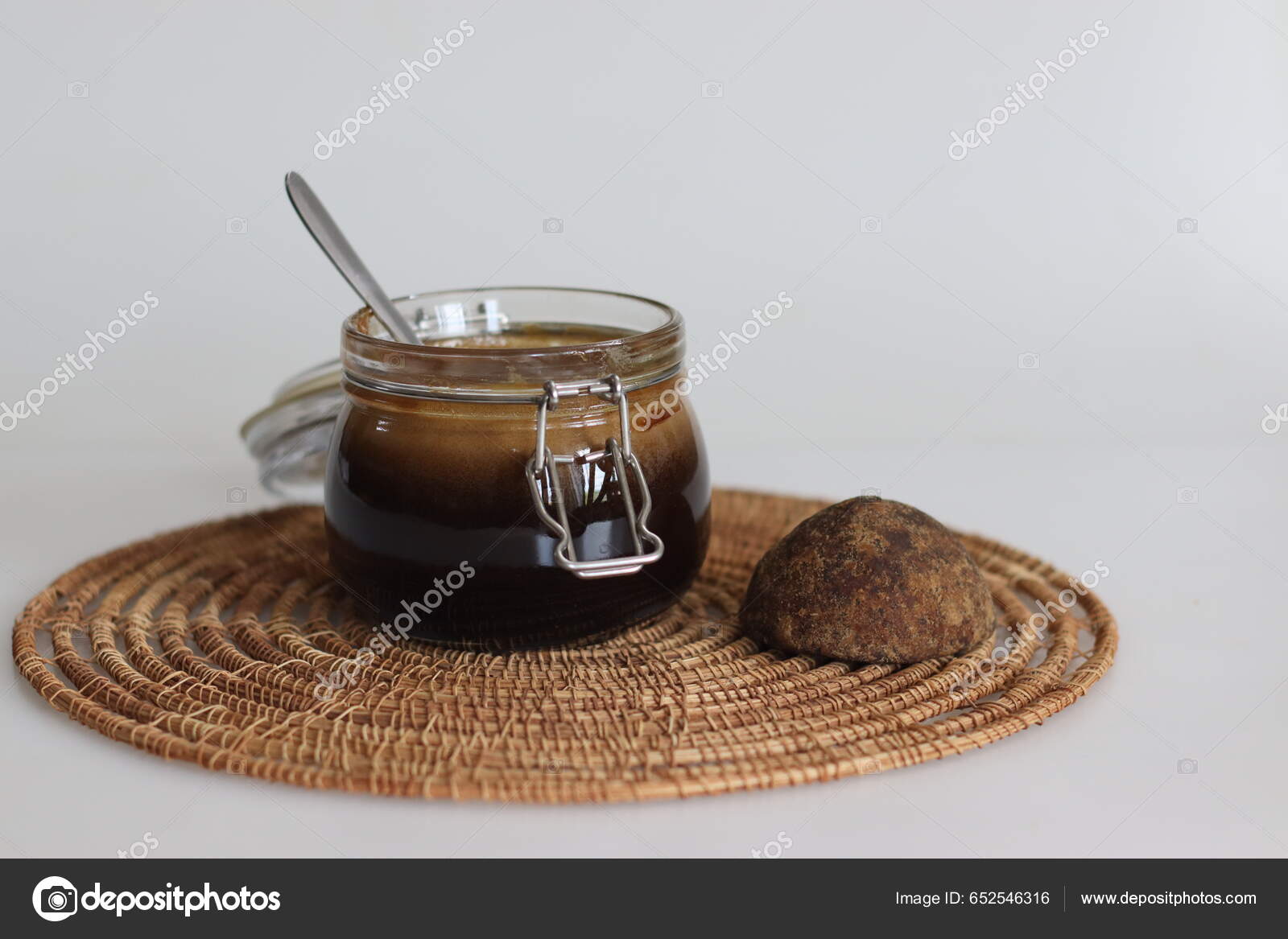 Homemade Palm Jaggery Syrup Liquid Palm Jaggery Made Heating Block ...