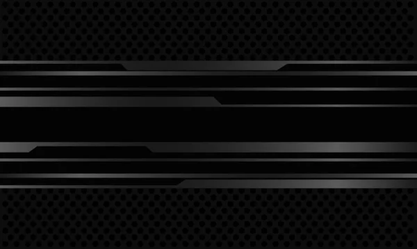 Abstracto Negro Cyber Delgada Línea Geométrica Gris Círculo Malla Diseño — Archivo Imágenes Vectoriales