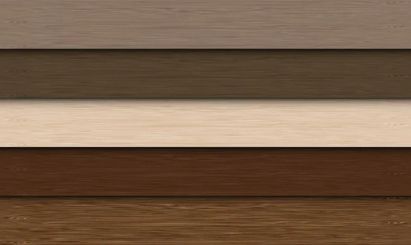 Realistyczne Drewniane Deski Kolory Zestaw Projektowania Ściany Domu Wektor Tła — Wektor stockowy