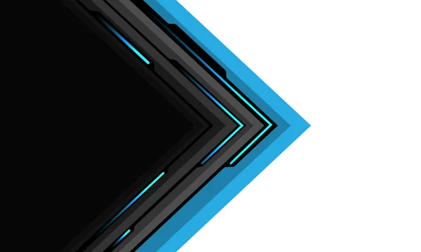 Abstract Blue Grey Black Arrow Circuit Cyber Line Geometric White — Vetor de Stock
