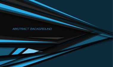 Soyut mavi hız siyah gölge yönü geometrik altıgen örgü gri tasarım modern lüks fütüristik arka plan vektörü