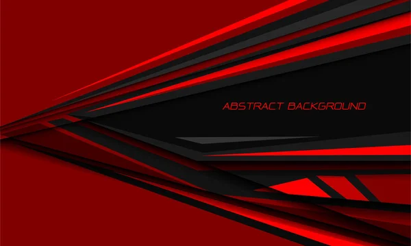 概要赤速度黒影方向幾何六角形メッシュ上のグレーデザイン現代的な高級未来的背景ベクトル — ストックベクタ