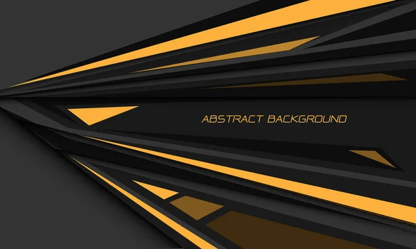 Abstrakt Gelb Geschwindigkeit Schwarz Schatten Grau Richtung Geometrisches Sechsecknetz Auf — Stockvektor