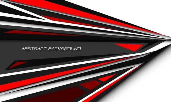 概要赤スピード黒影グレー方向幾何学上のグレーデザイン現代的な高級未来的背景ベクトル — ストックベクタ