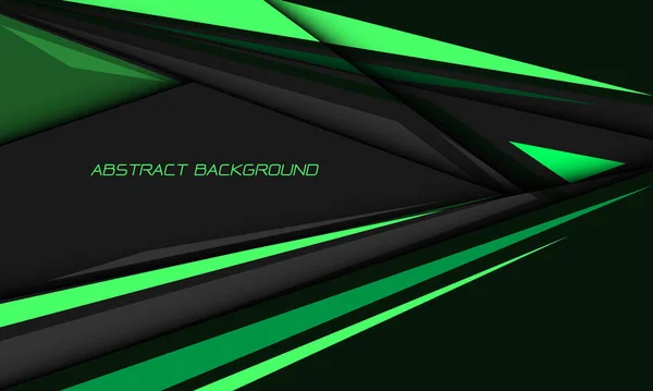 Abstract Green Speed Black Shadow Grey Direction Geometric Hexagon Mesh —  Vetores de Stock