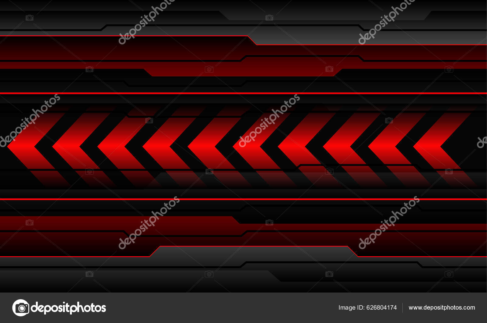 Abstract Red Arrow Direction Black Metallic Cyber Geometric Design Modern  Stock Vector by ©Patthana 626804174