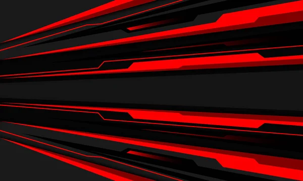 Abstrakt Röd Grå Cyber Hastighet Linje Riktning Dynamisk Geometrisk Design — Stock vektor