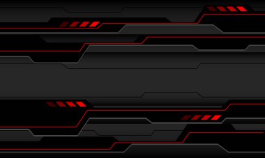 Gri tasarım üzerinde soyut kırmızı devre siber modern fütüristik teknoloji arka plan vektörü 