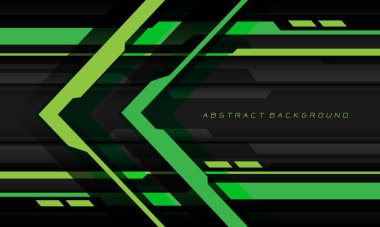 Soyut yeşil siber ok yönü geometrik tasarım modern fütüristik teknoloji arkaplan vektörü