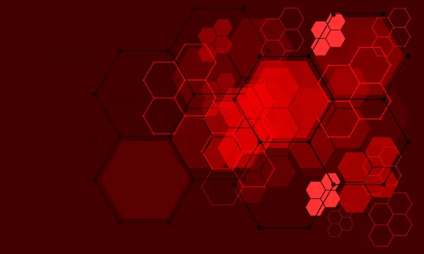 Абстрактна Технологія Червоного Шестикутника Футуристичний Геометричний Дизайн Мережі Сучасний Коричневому — стокове фото