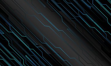 Abstract blue black cyber geometric dynamic on white with blank space futuristic design modern technology background vector