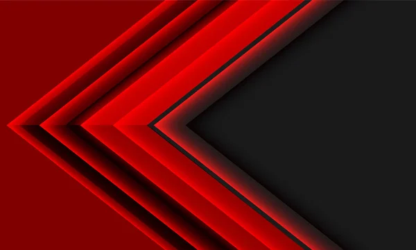 Абстрактний Червоний Тон Напрямок Стрілки Геометричний Накладається Сірий Порожній Дизайн — стоковий вектор