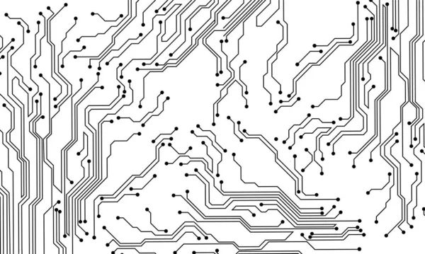 Siyah çizgi devre bilgisayar teknolojisi beyaz arkaplan tasarım yaratıcı vektörü üzerinde fütürist