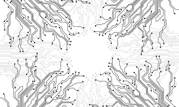 基于白背景设计的黑灰线计算机技术 — 图库矢量图片
