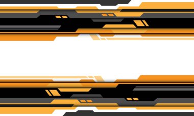 Soyut sarı siber geometrik sancak stili fütürist beyaz alan tasarımı modern teknoloji arkaplan vektörü