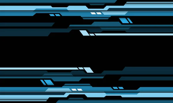 Soyut Mavi Ton Siyah Geometrik Bayrak Stili Fütüristik Uzay Tasarımı — Stok Vektör