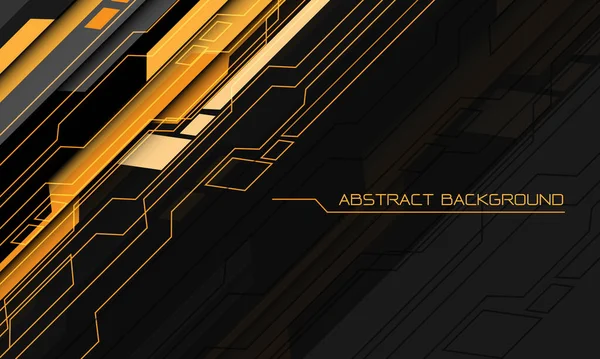 Abstrakt Gul Svart Cyber Geometrisk Dynamisk Stil Futuristisk Grå Utrymme — Stock vektor