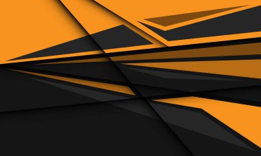 Soyut sarı gri geometrik örtüşen gölge tasarımı modern fütüristik arkaplan vektörü 