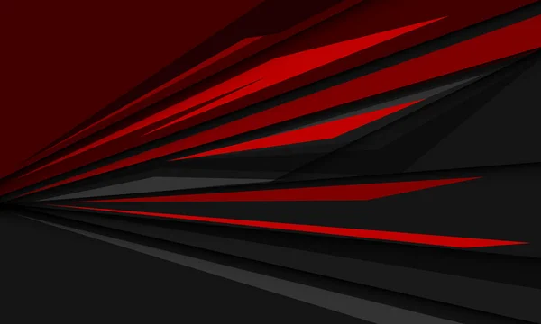 Astratto Rosso Grigio Velocità Geometrico Sovrapposizione Ombra Design Moderno Futuristico — Vettoriale Stock