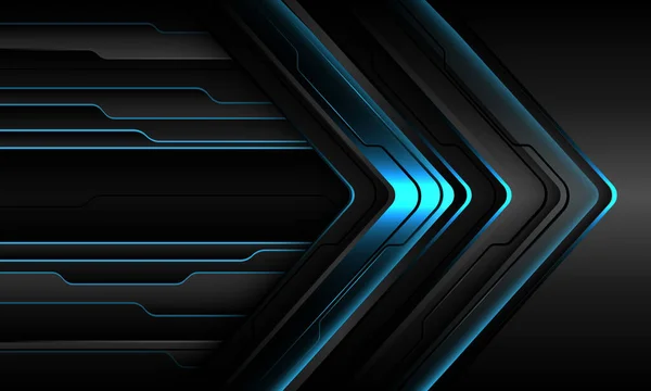 Abstrait Bleu Gris Noir Cyber Direction Flèche Couche Géométrique Chevauchement — Image vectorielle