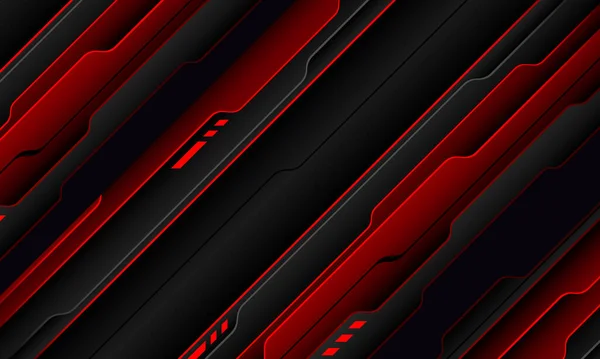Resumen Rojo Gris Negro Ciber Barra Geométrica Capa Superposición Diseño — Vector de stock
