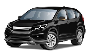 Gerçekçi siyah araba sporu iki ton lüks ulaşım arka plan vektörü