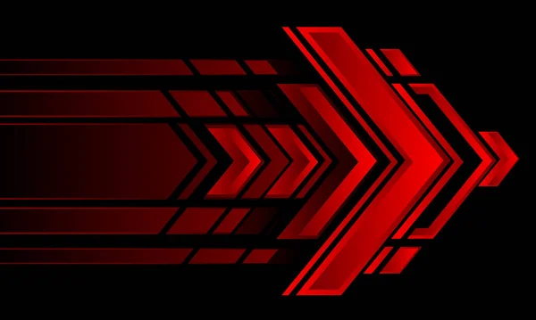 Abstrakcyjny Kierunek Czerwonej Strzałki Geometryczny Design Nowoczesny Futurystyczny Technologia Tło — Wektor stockowy