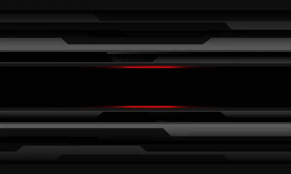 Abstrakcyjny Metal Szary Cyber Geometryczne Czerwone Światło Technologia Linia Banner — Wektor stockowy