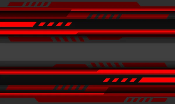 Abstracto Rojo Gris Cibergeométrico Tecnología Línea Banner Diseño Moderno Futurista — Vector de stock