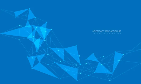 Abstraktes Blaues Dreieck Polygon Geometrische Bewegungsdynamik Mit Leerraum Design Moderne — Stockvektor