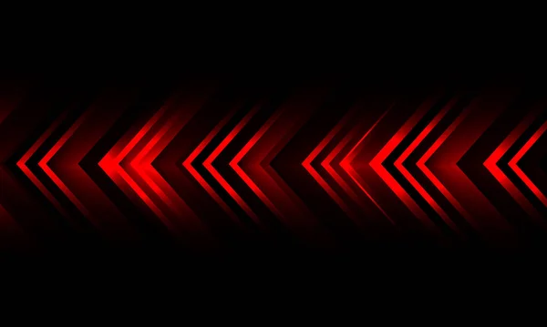 Αφηρημένο Κόκκινο Βέλος Φως Κατεύθυνση Ταχύτητα Γεωμετρική Μαύρο Σχεδιασμό Τεχνολογία — Διανυσματικό Αρχείο