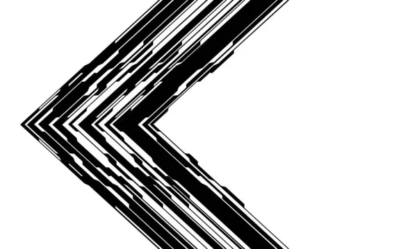 Abstract Cyber Black Arrow Direction Geometric White Blank Space Design — Διανυσματικό Αρχείο