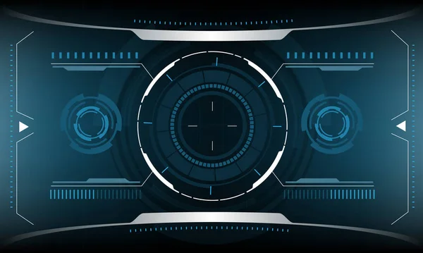 Hud科幻界面屏幕视图设计虚拟现实未来技术显示向量 — 图库矢量图片