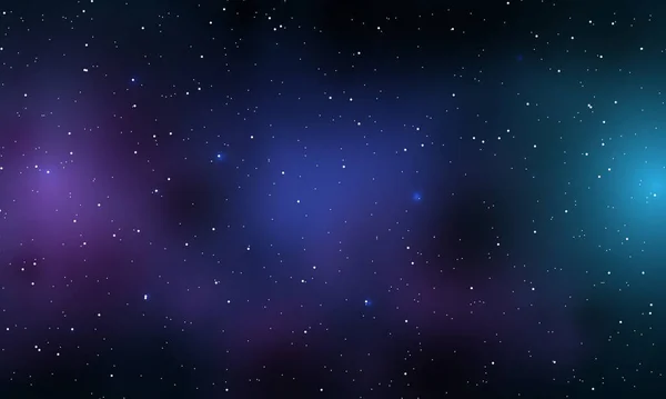 Nebuloasa Realistă Stelele Strălucitoare Cosmos Galaxie Infinit Univers Înstelat Vector — Vector de stoc