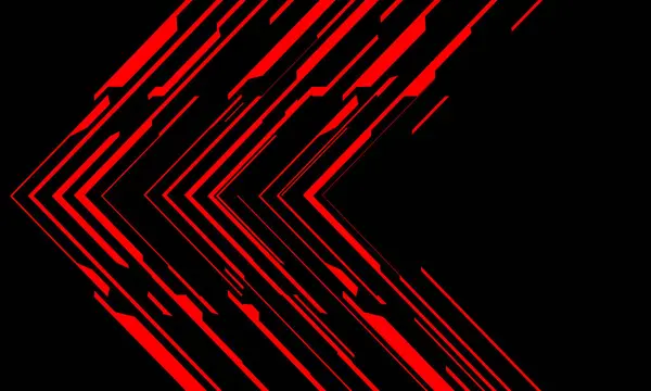 Аннотация Геометрическая Схема Направления Красной Стрелки Черном Дизайне — стоковый вектор