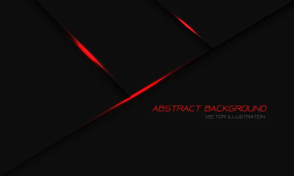 Abstrato Cinza Escuro Metálico Luz Vermelha Geométrica Com Design Texto — Vetor de Stock