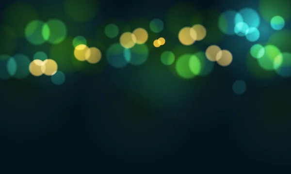 Абстрактный Сине Зеленый Желтый Боке Размыт Фоне Ночного Дизайна — стоковый вектор