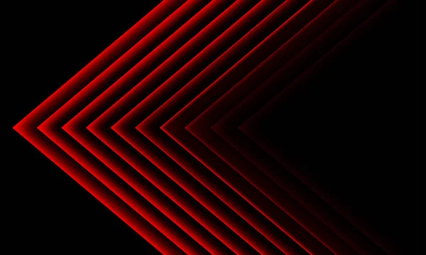 Абстрактная Красная Стрелка Черном Дизайне Современного Футуристического Фона — стоковый вектор