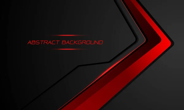 Abstract Red Black Line Arrow Direction Geometric Futuristic Cyber Dark —  Vetores de Stock