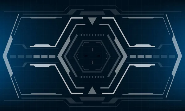 Hud Interface Science Fiction Écran Conception Réalité Virtuelle Futuriste Technologie — Image vectorielle