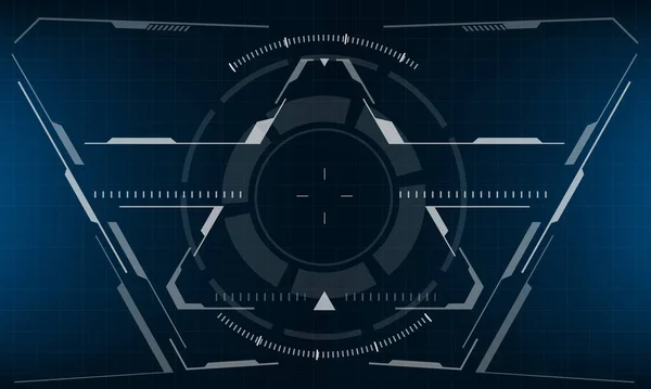 Hud Sfインターフェイス画面ビューデザイン仮想現実未来技術ディスプレイベクトル — ストックベクタ