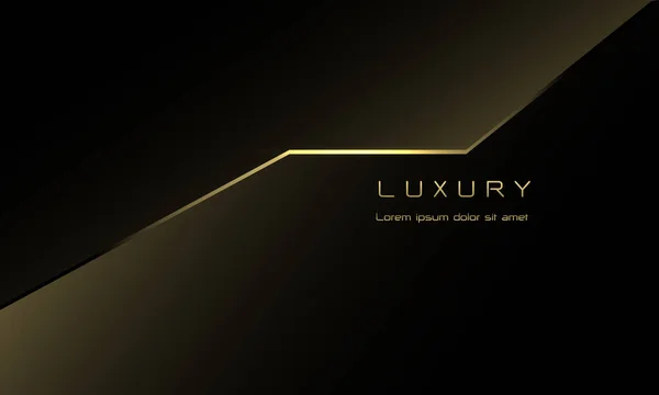 Absztrakt Arany Vonal Geometrikus Minta Fény Luxus Fekete Design Modern — Stock Vector