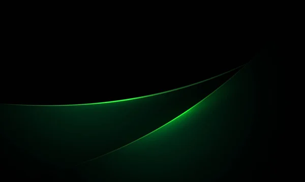 Αφηρημένη Πράσινη Καμπύλη Γκρι Μεταλλικό Μαύρο Κενό Χώρο Σχεδιασμό Μοντέρνα — Διανυσματικό Αρχείο