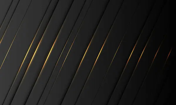 Soyut gri metalik siyah gölge altın ışık / dinamik geometrik tasarım modern lüks fütüristik arka plan vektörü