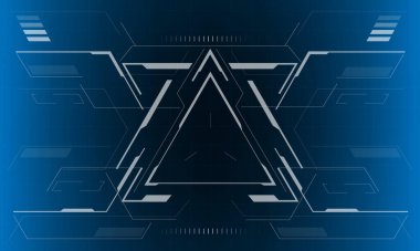 HUD bilim kurgu arayüzü mavi tasarım sanal gerçeklik teknolojisi ekran vektörü