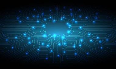 Teknoloji mavi devre ışık enerji sistemi bilgisayar ana tahtası geometrik yaratıcı tasarım modern fütüristik arkaplan vektörü